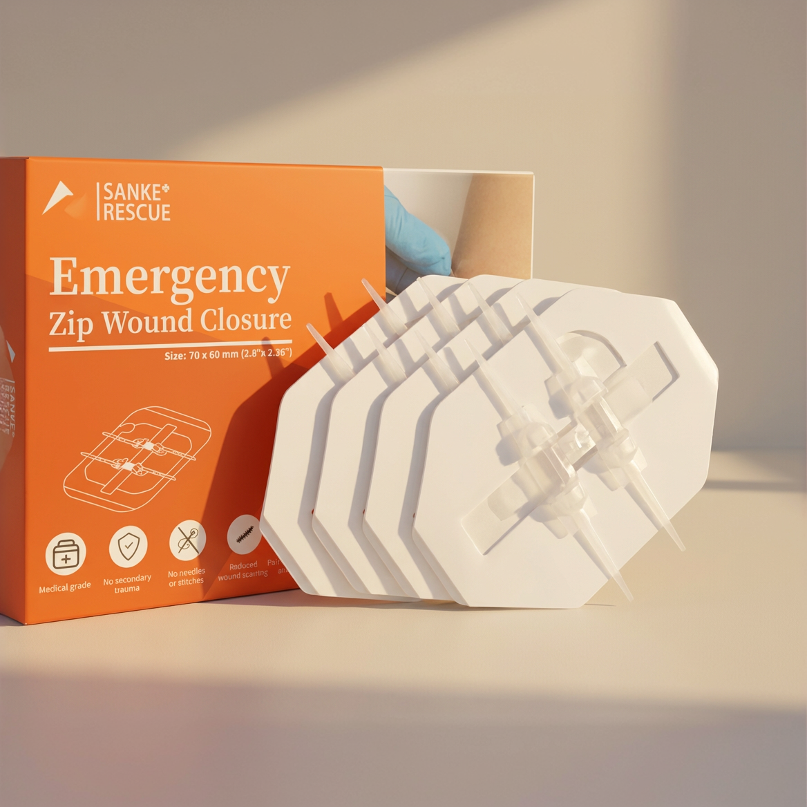 Zipper Wound Closure Bandage – No-Stitch Skin Repair Patch | Fast, Painless Healing